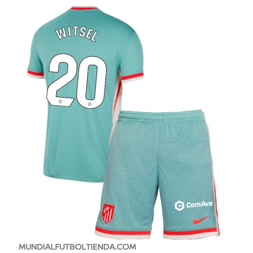 Camiseta Atletico Madrid Axel Witsel #20 Segunda Equipación Replica 2024-25 para niños mangas cortas (+ Pantalones cortos)